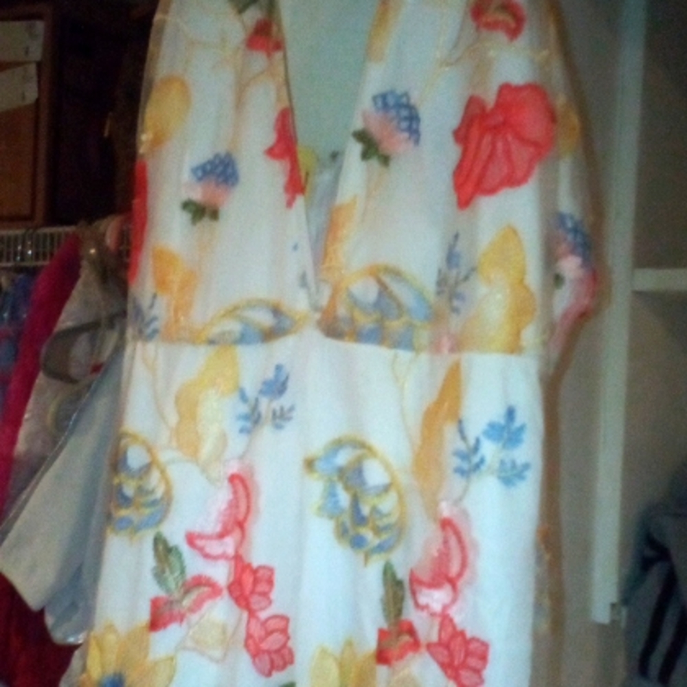 Woman flower dress